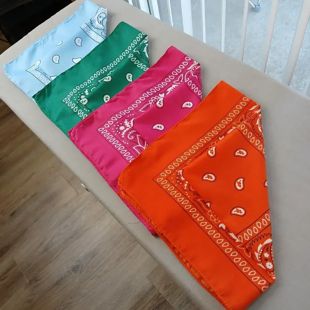 Set of 5 Paisley Printed Bandanas 22